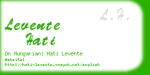 levente hati business card